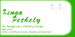 kinga pethely business card